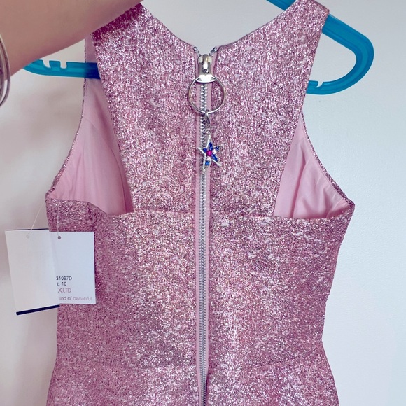 ZOE LTD shimmery metallic Girl’s Dress - Picture 3 of 7